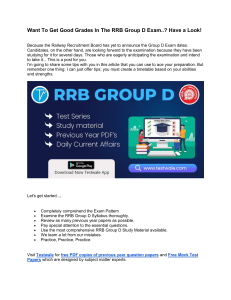 Want To Get Good Grades In The RRB Group D Exam..? Have a Look!