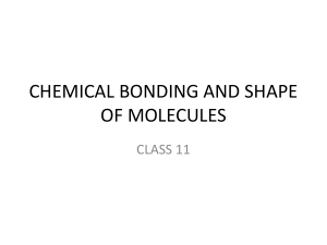 CHEMICAL BONDING AND SHAPE OF MOLECULES - uodated