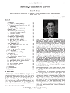 Atomic Layer Deposition: An Overview