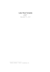 Latex Word Template