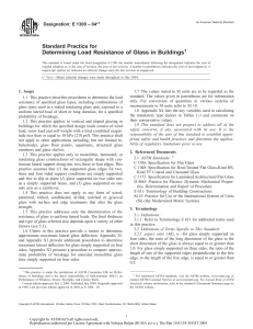 Glass Load Resistance Standard Practice E1300