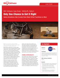 Nasa JPL Caltech Rover - MSC ADAMS