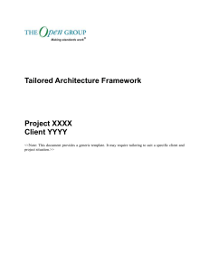 TOGAF 9 Template - Tailored Architecture Framework