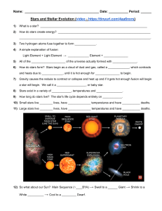 Stars, Stellar Evolution and H-R Diagram