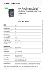 TeSys BV4 Motor Circuit Protectors  BV4T115J