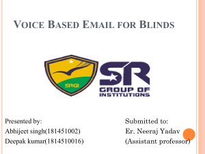 Voice Based Email For Blinds