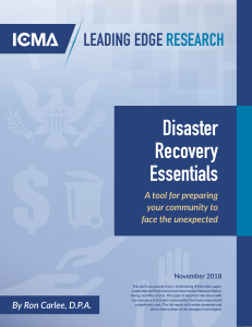 Disaster Recovery Essentials: A Guide for Local Governments