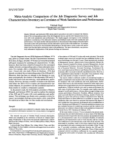 Job Survey Meta-Analysis: Satisfaction & Performance