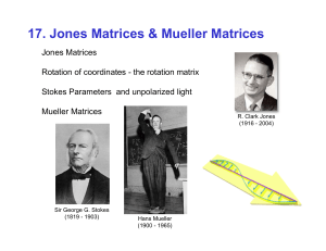 jones matrices