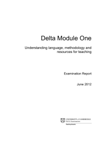 DELTA Examination report June 2012