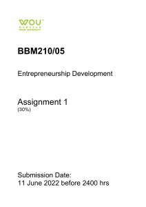 Assignment I BBM210 05  May 2022