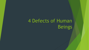 4 defects of human beings