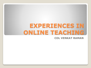 Online Teaching Challenges