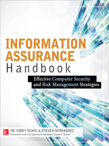 Information Assurance Handbook  Effective Computer Security and Risk Management Strategies