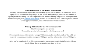 Direct Connection of Hp Deskjet 3755 printer
