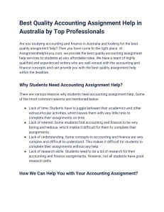 Best Quality Accounting Assignment Help in Australia by Top Professionals (1)