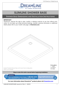 DreamLine Showers   DreamLine Aqua Uno Shower Door Manual