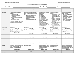 jobdescproject-2016 assessment rubric