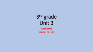 3rd grade - PLAYPUMPS (REACH)