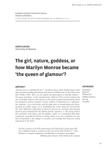 The girl, nature, goddess, or how Marilyn Monroe became 'the queen of glamour'?
