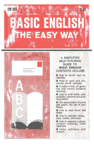Basic English - The Easy Way (With Answer Keys)