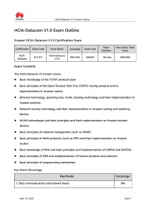 HCIA-Datacom V1.0 Exam Outline (1)