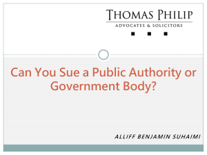 Can you sue a public authority(Gov)