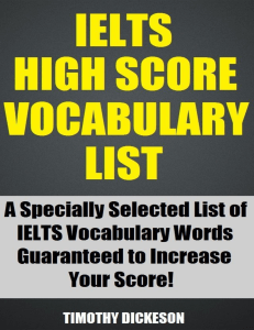 (2013) Timothy Dickeson - IELTS High Score Vocabulary List (2012)