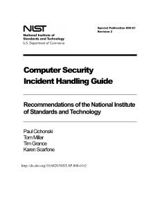 NIST Incident Handling Guide