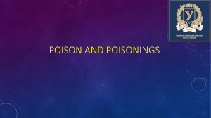 Poison and Poisonings Ð»ÐµÐºÑ Ð¸Ñ  2020