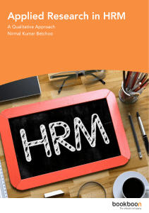 Applied Research in HRM: A Qualitative Approach