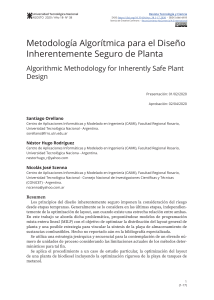 Metodología Algorítmica para el Diseño Inherentemente Seguro de Planta-publi