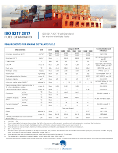 ISO 8217:2017 Marine Fuel Standard - Distillate & Residual Fuels