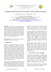 Evaluation of electrical losses in MVAC collector systems in offshore wind farms