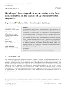 Modeling of history-dependent magnetization in the
