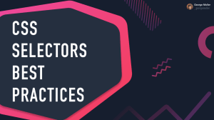 css selector best practices
