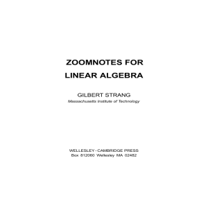 LinearAlgebra Review