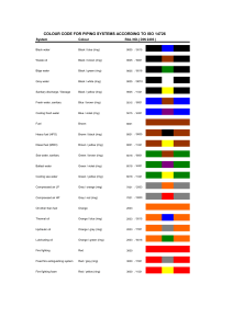 COLOUR CODE FOR PIPING SYSTEMS