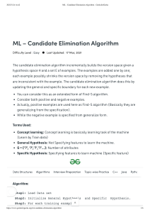 ML - Candidate Elimination Algorithm - GeeksforGeeks