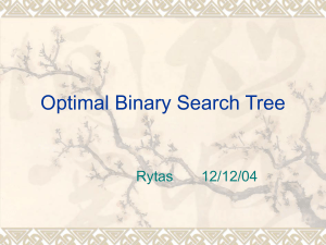 OptimalBinarySearchTree