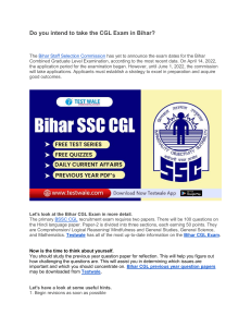 Do you intend to take the CGL Exam in Bihar