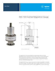 IMG-100 Inverted Magnetron Gauge Data Sheet