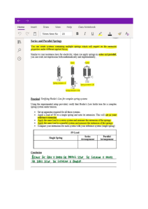 Hooke's Law - Spring Combinations