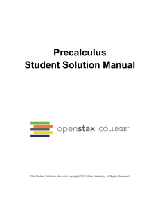Student SolutionPrecalc2015
