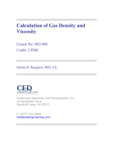 Calculation of Gas Density and Viscosity R1