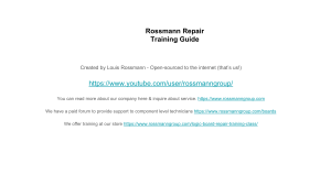 Electronics Repair Training Guide: Logic Boards & Components