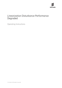 Linearization Disturbance Performance Degraded