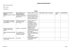 Toddler Group Risk assessment