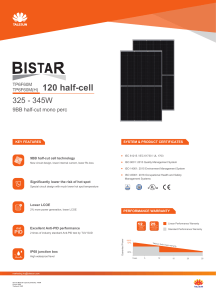 Talesun TP6F60M Solar Panel Datasheet (325-345W)