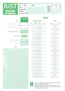 Cuadernillo de Anotación RIST